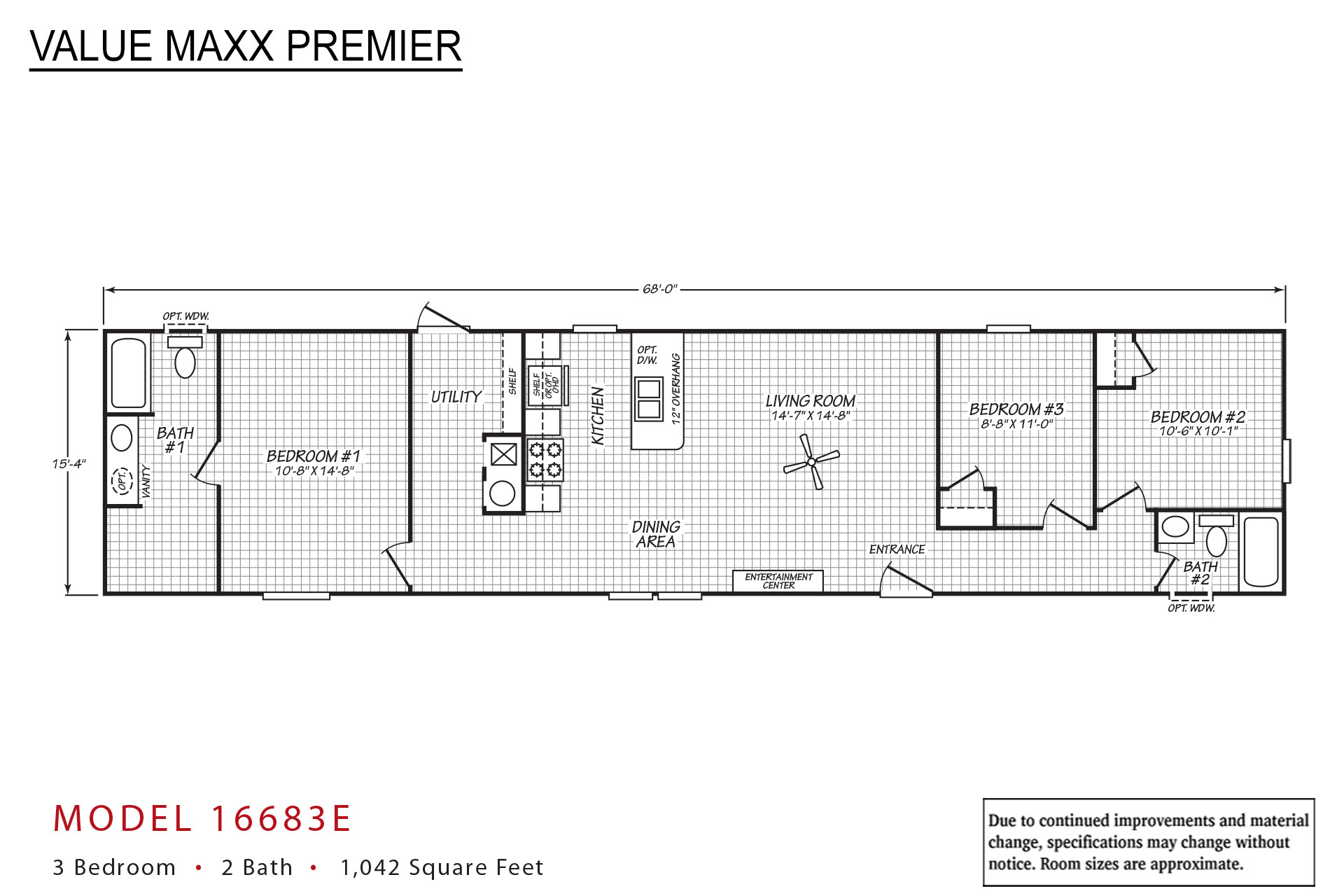 Valu Maxx Premier VY16683E Floorplan