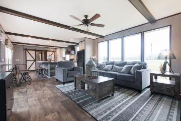 The Open Floor Plan of the Seaside Southern Homes Manufactured Home from Worldwide Homes in Lumberton, Texas