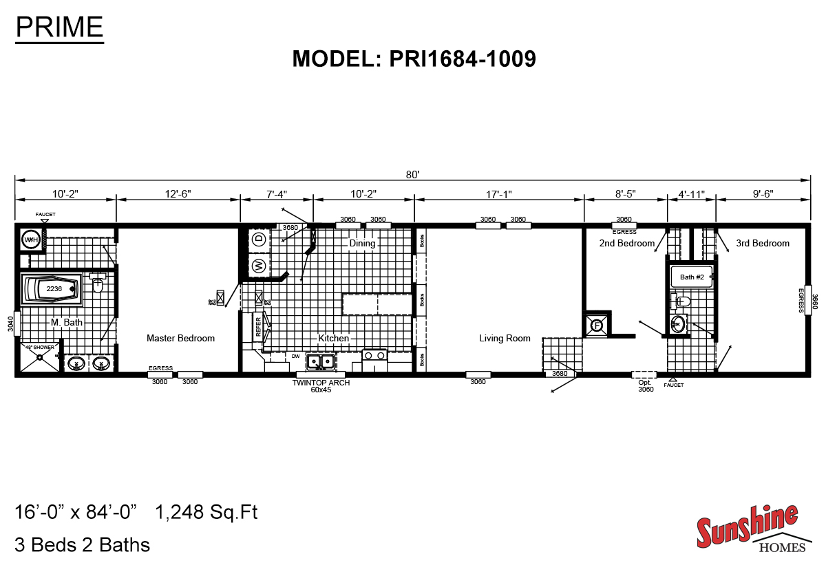 The PRI1684-1009 Floorplan