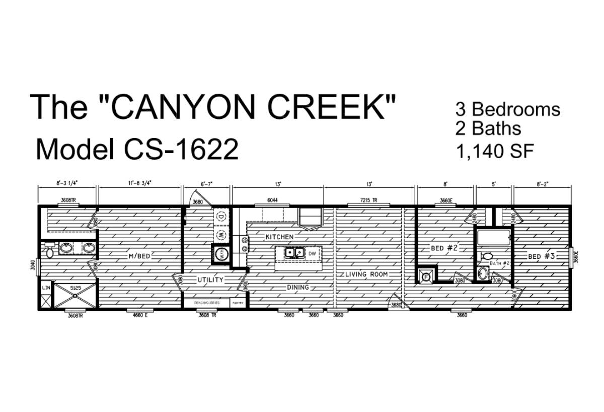 The Canyon Creek by Timber Creek Housing Floorplan