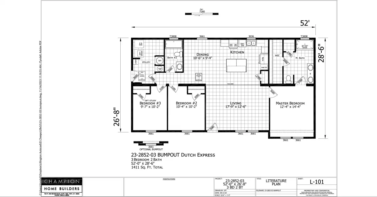 #7 28x52 Dutch Express Floorplan