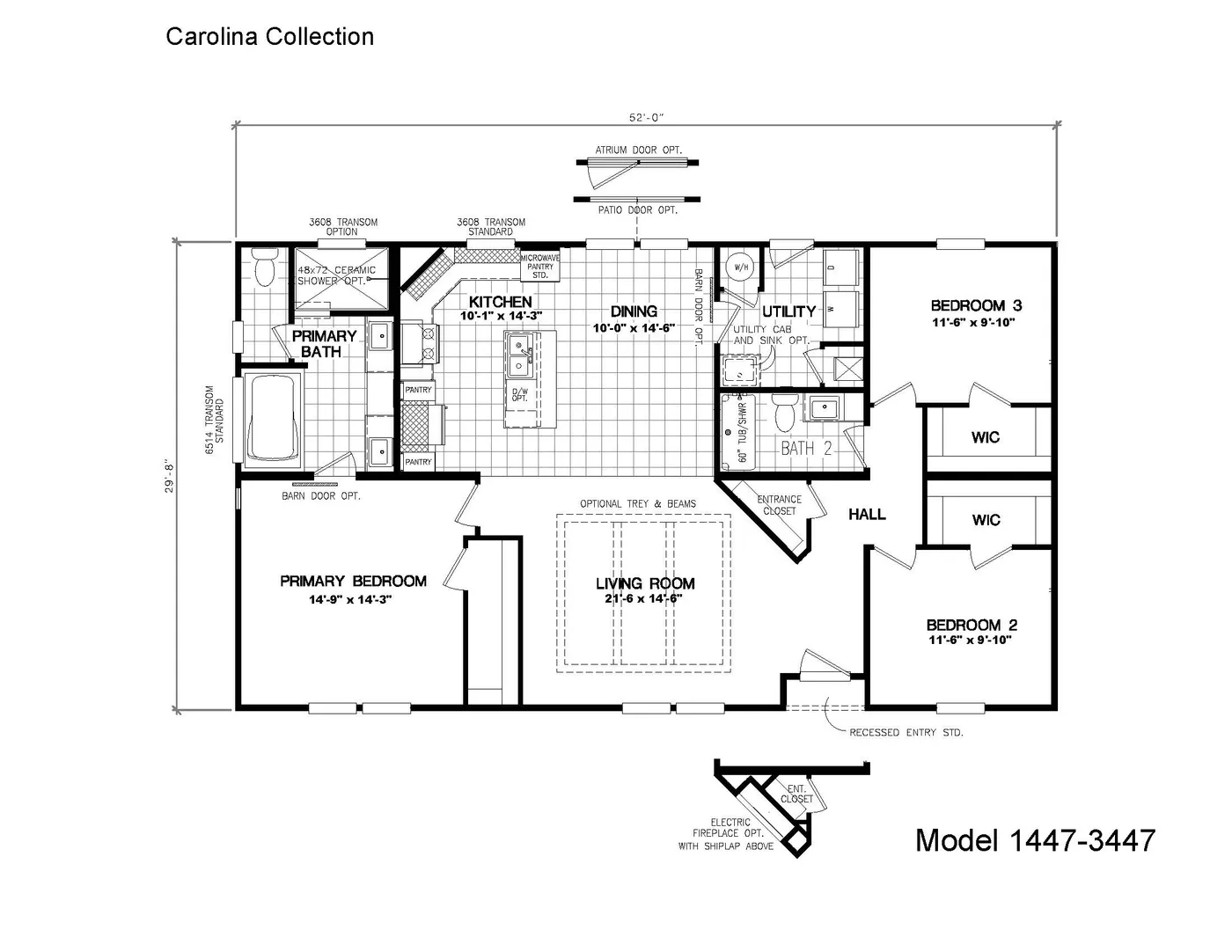 #8- Blue Bay (1447 Carolina) Floorplan